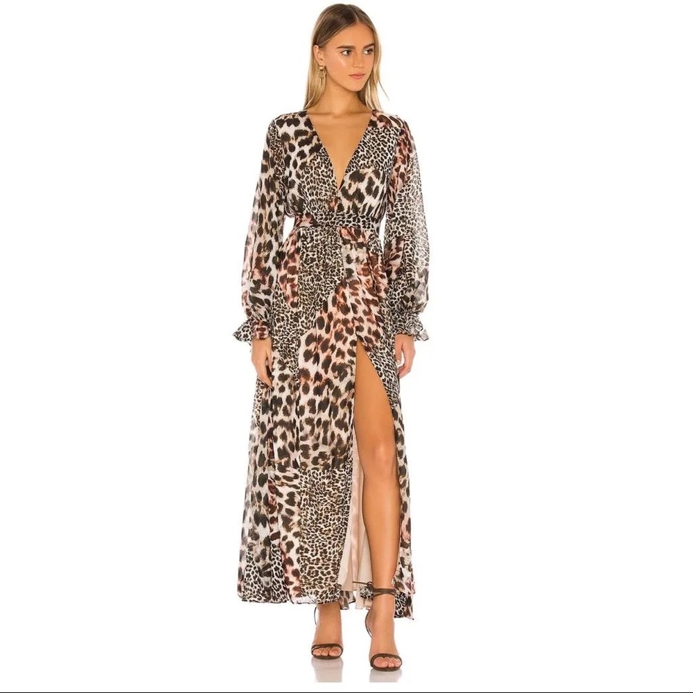 Nine lives animal print maxi dress